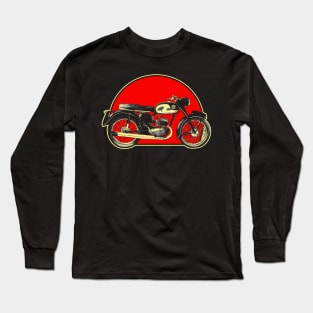Bantam 1948-1971 Retro Red Circle Motorcycle Long Sleeve T-Shirt